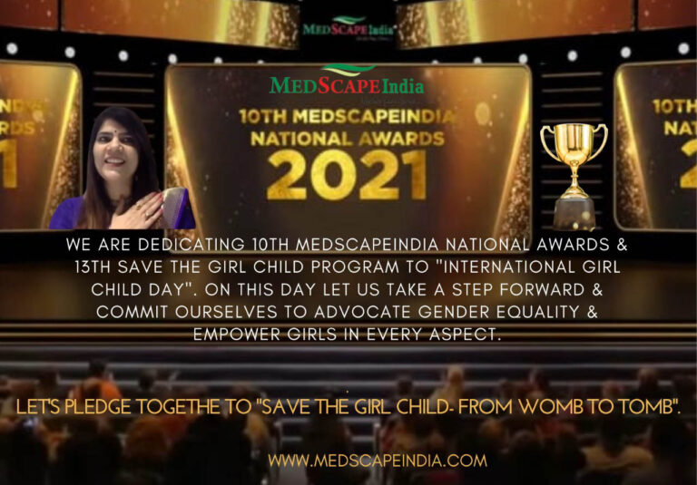 Dr Sunita Dube 10th Medscapeindia National Awards & Save the Girl Child Program