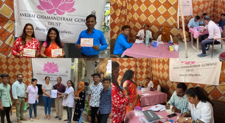 “Ankibai Ghamandiram Gowani Trust by leading Social Activist Nidarshana Gowani conducts Blood Donation camp at the Kamala Mills Compound”